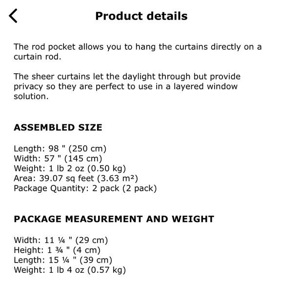 ***SOLD!*** IKEA Lace Curtain Panels - Picture 5 of 8